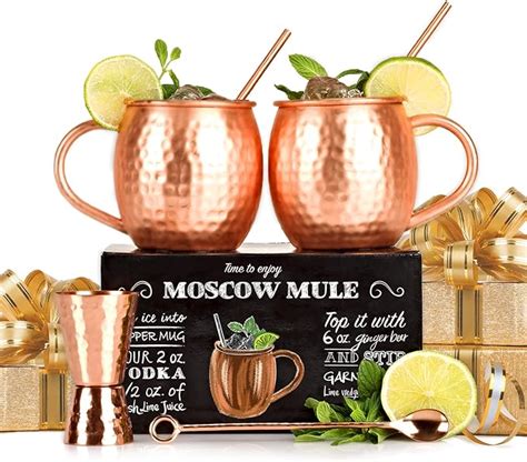 Amazon Set Of Copper Mugs With Free Extras Moscow Mules