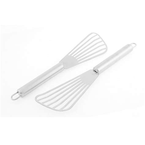 Unique Bargains Stainless Steel Cooking Spatula Slotted Pancake Turner ...