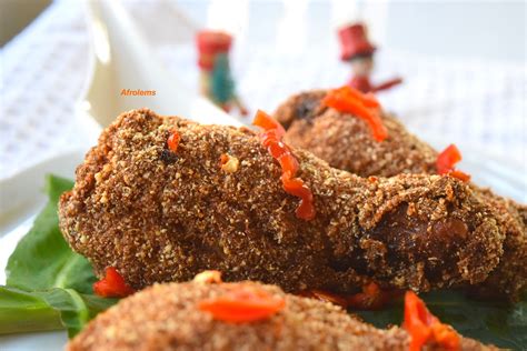 Garri Crusted Chicken Afrolems Nigerian Food Blog