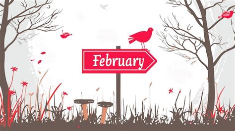 premium photo  february red sign   bird