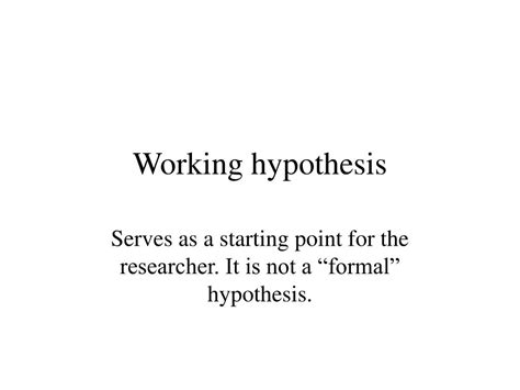 Ppt Forms Of Hypotheses Powerpoint Presentation Free Download Id