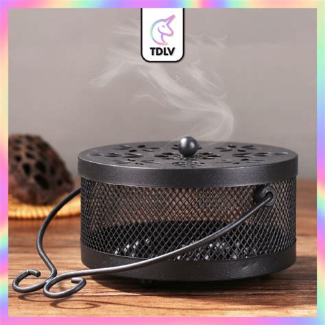 Tdlv Metal Safe Mosquito Coil Holder Mosquito Coil Tray With Cover