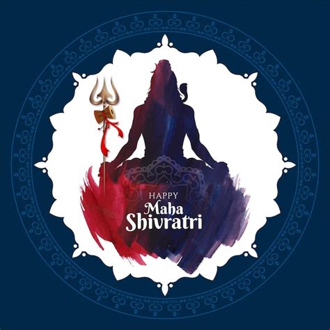 Free Vector | Happy Maha Shivratri traditional Hindu festival background