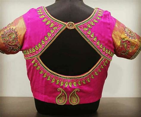 Pin By Almeenayadhav On Embroidery N Aari Work Blouse Neck Designs