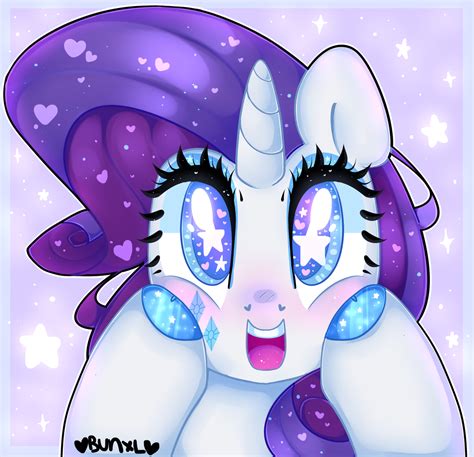 Safe Artist Bunxl Rarity Pony Unicorn G Blushing