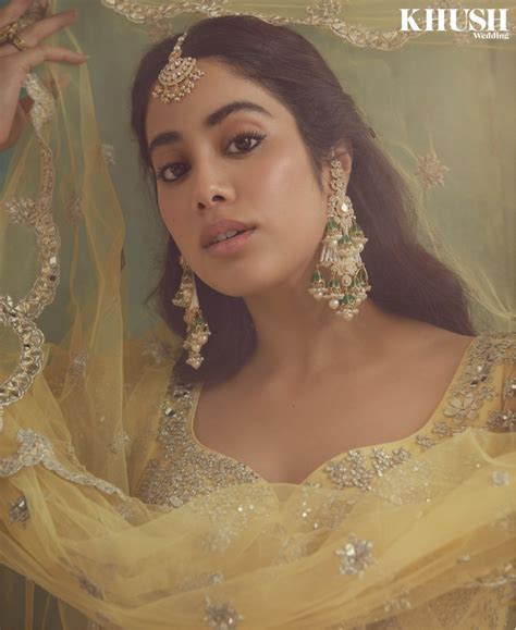 Janhvi Kapoor Looks Drop Dead Gorgeous In Coral Coloured Lehenga With Mirror Work Janhvi