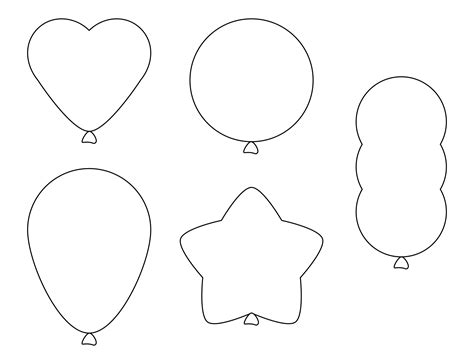 Balloon Outline Free Pdf Printables Printablee