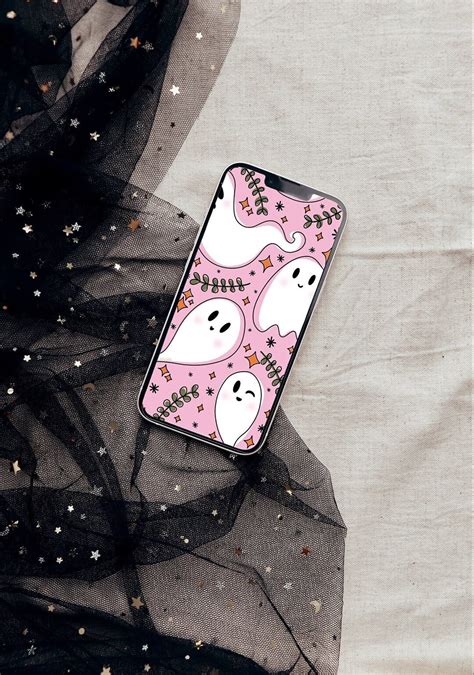 Cute Ghost Phone Wallpaper Fall Halloween Wallpaper Phone Wallpaper