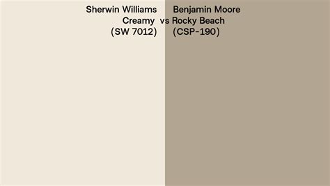 Sherwin Williams Creamy Sw Vs Benjamin Moore Rocky Beach Csp