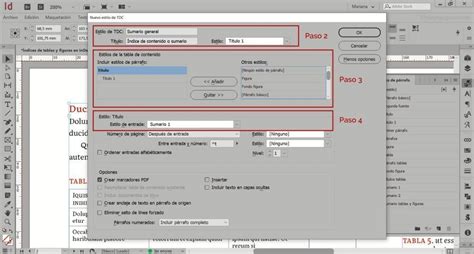 Cómo Crear Varios índices De Tablas Y Figuras En Adobe Indesign