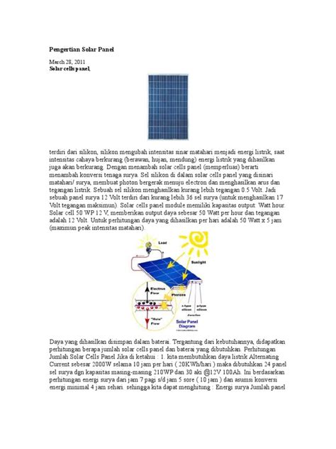 Pengertian Solar Panel Pdf