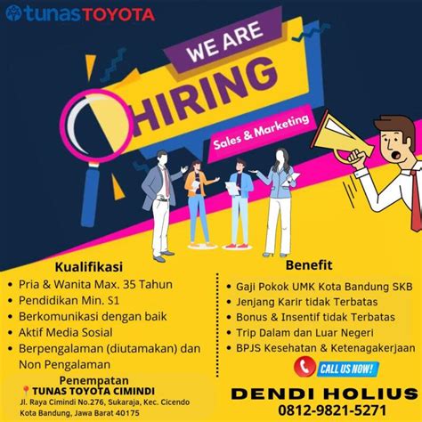 Lowongan Kerja Sales Marketing Di Tunas Toyota Cimindi Lokerbandung Id