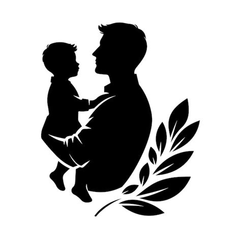 Premium Vector Father And Son Happy Fathers Day Silhouette Vector