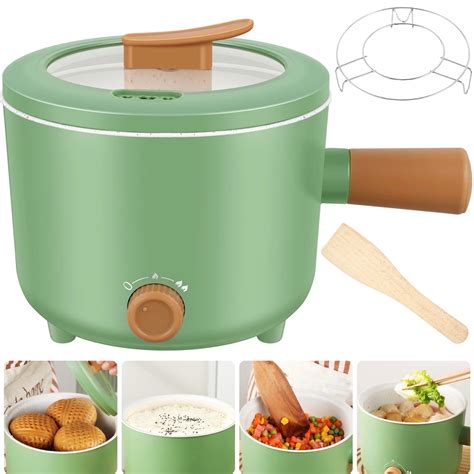 Electric Cooking Pot Multifunctional Non Stick Electric Cooking Pot 2 Gear Mini Hot Pot Cooker