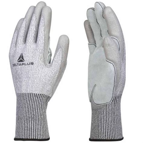 Deltaplus Venicut 5X1 Leather Palm Cut 5 D Resistant Safety Gloves