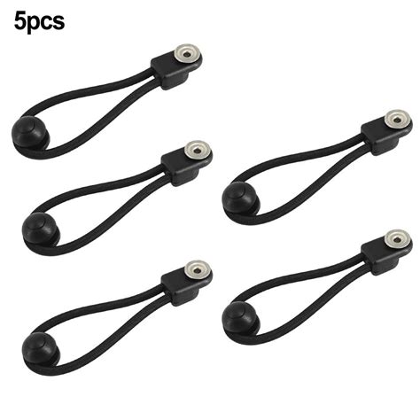 5pcs Shock Cord Fastener Bungee Cord Clip With Knob For Tent Boat Yacht