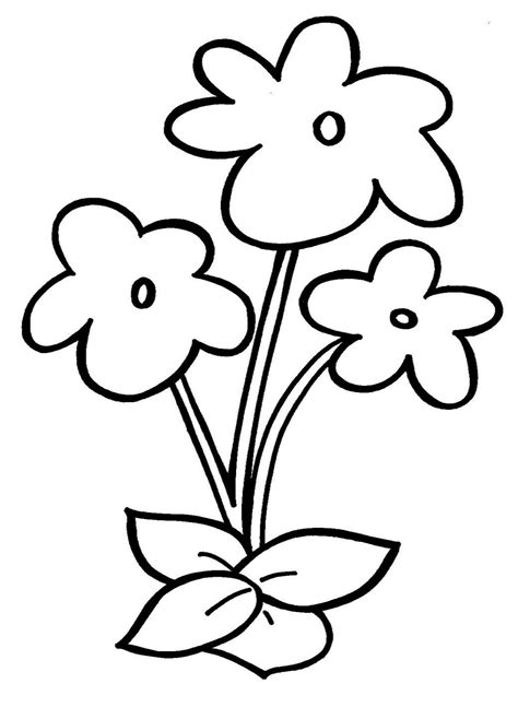 Simple Flower Coloring Pages