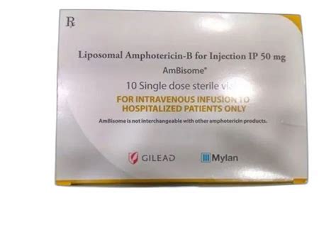 LIPOSOMAL AMPHOTERICIN B FOR INJECTION IP 50 MG AMBISOME 10 Dose At