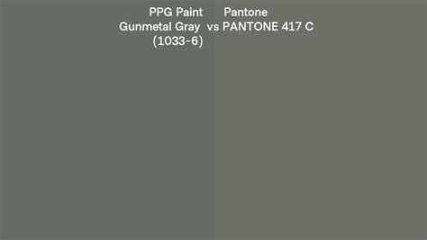 Ppg Paint Gunmetal Gray Vs Pantone C Side By Side Comparison