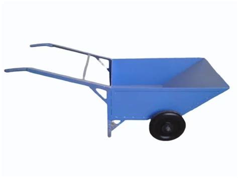 Blue Mild Steel Double Wheel Barrow Trolley Load Capacity Kg Kg