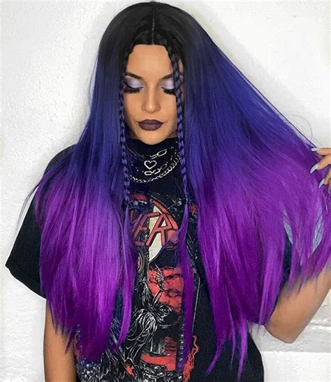 Purple And Black Ombre Hair