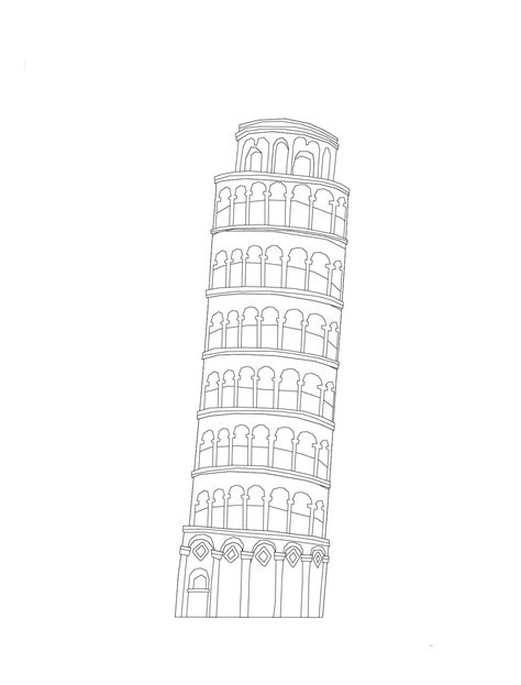 Disegni Da Colorare Di Torre Di Pisa Disegnibellidacolorareit Images