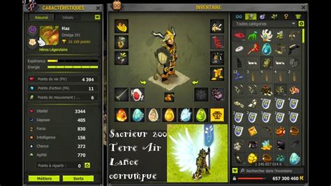 DOFUS Haz Sacrieur TERRE AIR MAJ2 45 200 Test et Présentation du mode