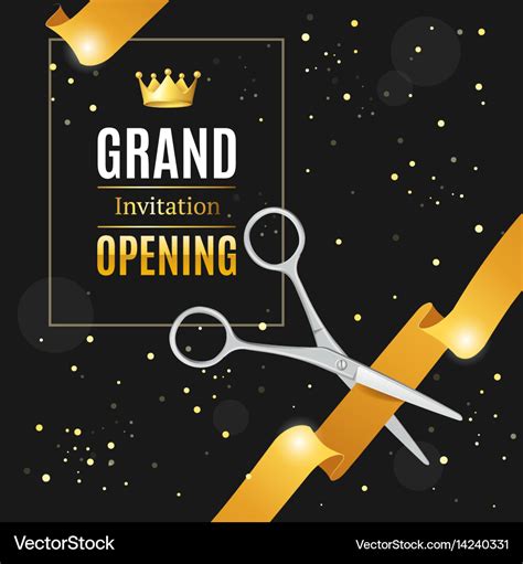 Grand Opening Invitation Card Royalty Free Vector Image