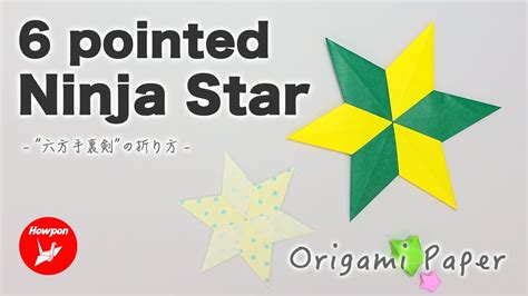 How To Make An Origami Six Pointed Ninja Star Roppo Shuriken Easy