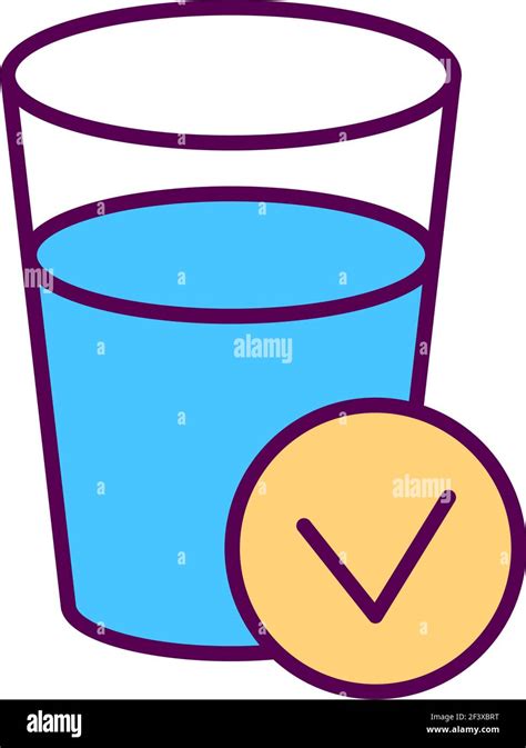 Staying Hydrated Rgb Color Icon Stock Vector Image And Art Alamy