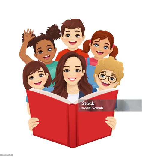 Anakanak Sekolah Dan Guru Ilustrasi Stok - Unduh Gambar Sekarang ...