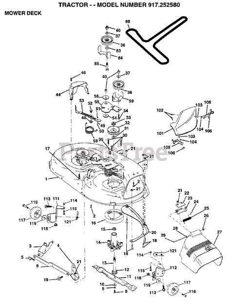 Belt Diagram For Craftsman Riding Mower Model Number 917 271