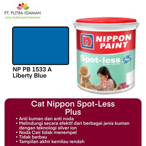 Nippon Paint Interior Spot Less Plus Liberty Blue Pb A Lazada