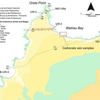 Geological Map Showing The Calcite Vein Locations And The Distribution