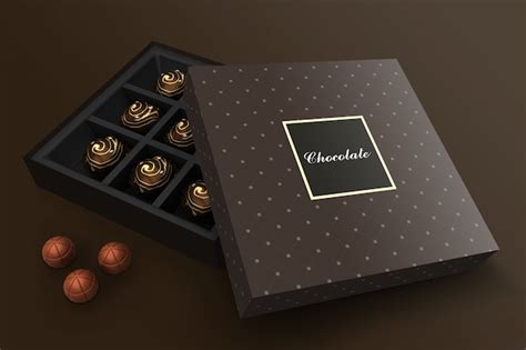 Premium Psd Chocolate Box Mockup