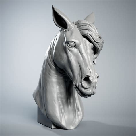 3D Printable Horse Head Portrait by The Garawake