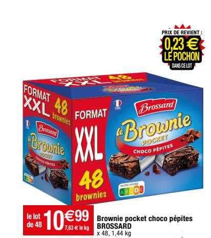 Promo Brownie Pocket Choco P Pites Brossard Chez Migros France