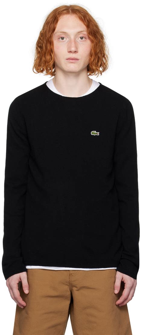 Comme Des Gar Ons Shirt Black Lacoste Edition Sweater Ssense