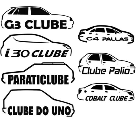 Adesivo Carro Club Gol G3 G4 G5 Palio Golf Corsa Vectra