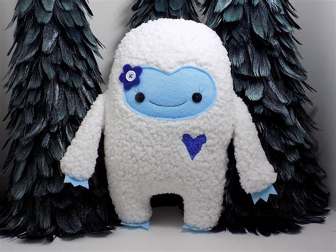 Yeti Girl Plush Toy In Blue Girl Abominable Snowman Stuffed Etsy