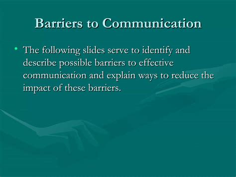 Barriers To Communication Ppt Free Download