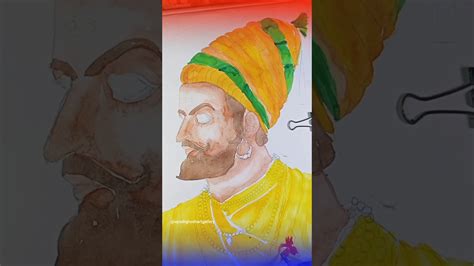 Water Colour Chatrapati Shivaji Maharaj Drawing 🙏🚩🧡⚔️🕉️art