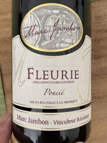 Marc Jambon Fleurie Poncié Vivino