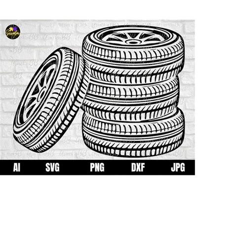 Wheel Svg Car Tire Svg Wheel Clipart Wheel For Cricut Ti Inspire