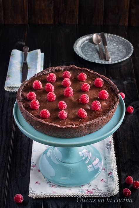 Tarta De Chocolate Y Frambuesas Olivas En La Cocina