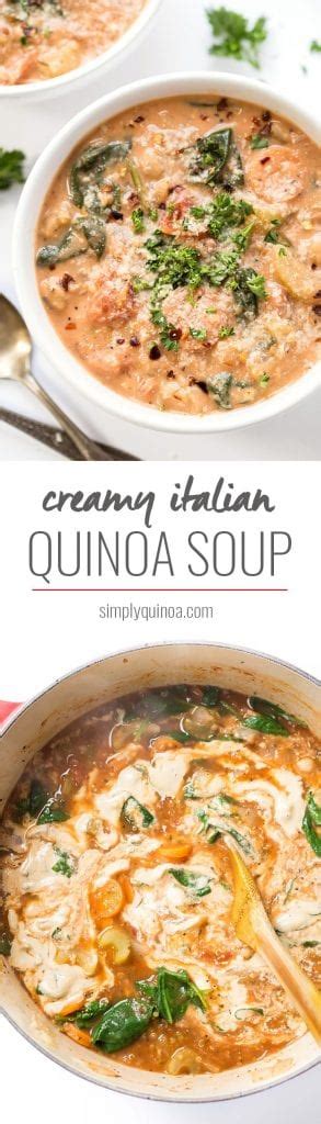 Creamy Italian Quinoa Soup Simply Quinoa