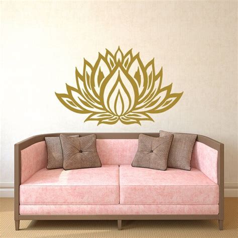 Mandala Wall Stickers Mandala Lotus Decal Lotus Flower Etsy