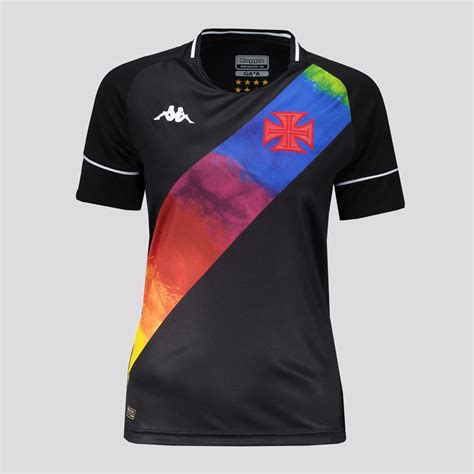 Camisa Feminina Orgulho Lgbtqia Preta Kappa Cariocas Fc A Loja