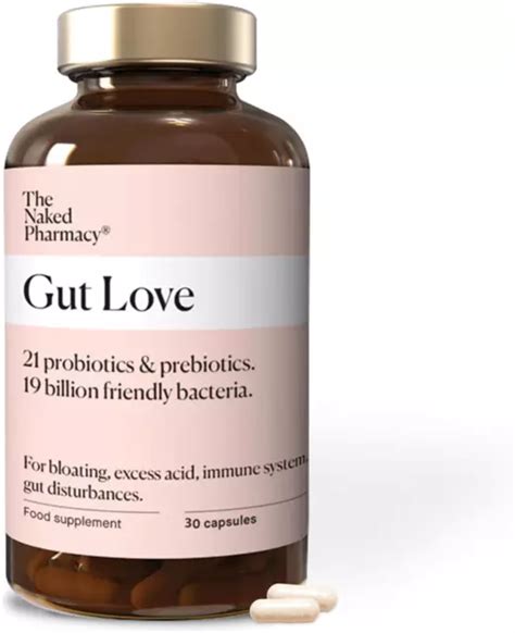 THE NAKED PHARMACY Gut Love Probiotic Prebiotic Bloating IBS Relief 30