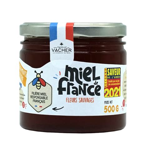 Miel de France crémeux FILIERE 500g Pot végétal Famille Vacher